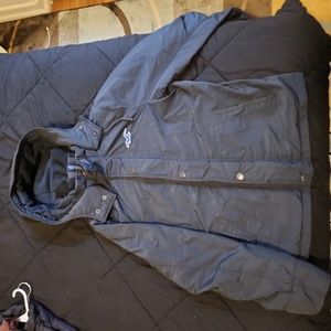 Hollister Winter Jacket Navy Blue - Men's Large